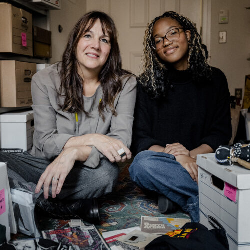 Professor Marla Jaksch and her student Ebony Riley '26
