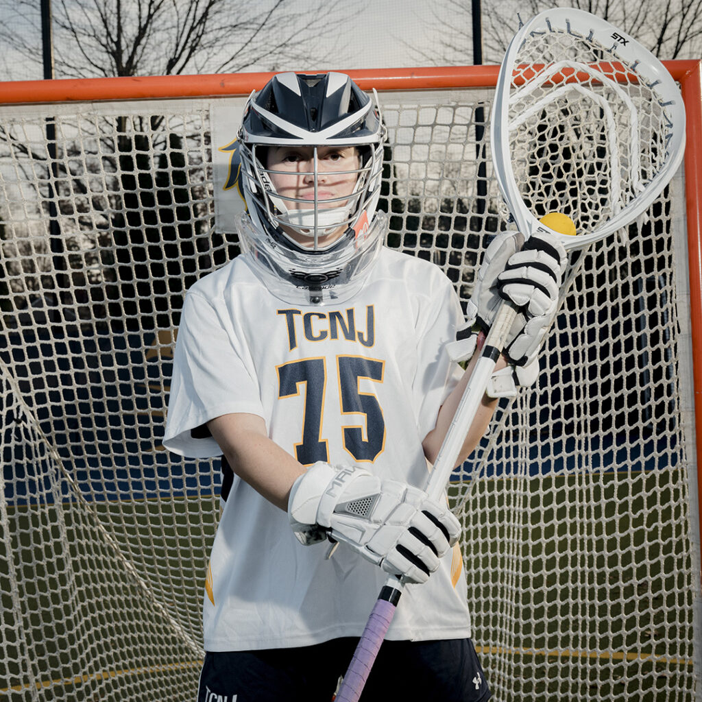 Photo of Hailey Wexler, a lacrosse player in the goal
